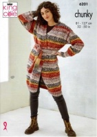 Knitting Pattern - King Cole 6201 - Hedgerow Chunky - Ladies Jacket & Waistcoat